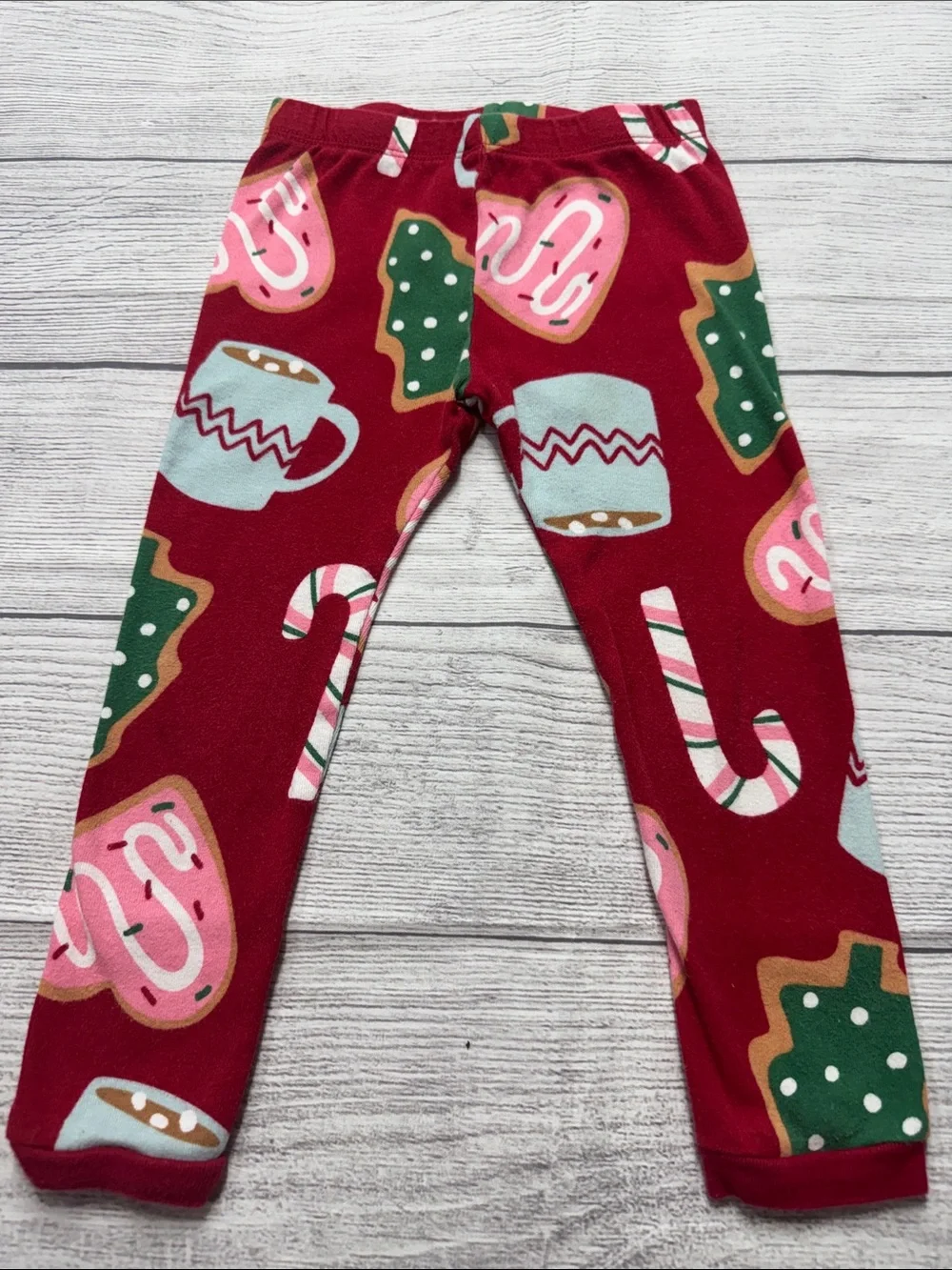 Child of Mine Toddler Girls Red Holiday Cookie & Cocoa Pajama Set